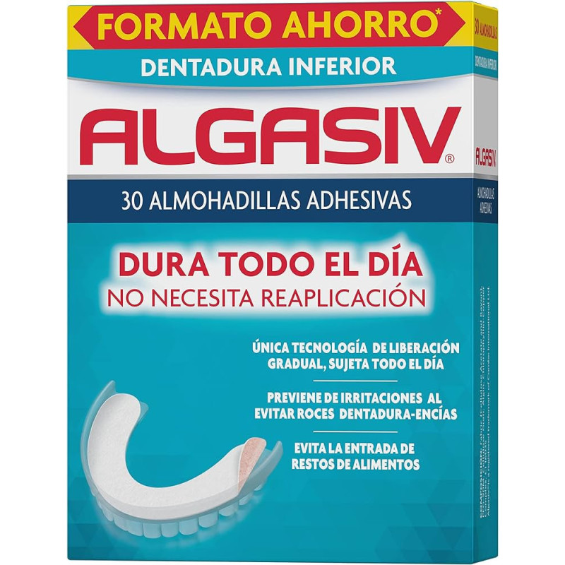 ALGASIV ALMOHADILLAS ADHESIVAS INFERIOR 30 UNIDADES